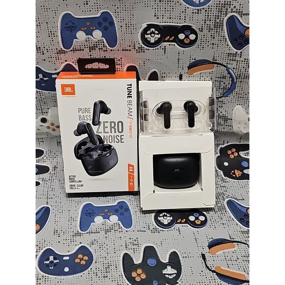 JBL By Harman Tune Beam Perfect Fit Wireless Pure Bass Zero Noise Earbuds, Black - Picture 1 of 9